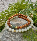 Kuka Wood, Hetian Jade & Green Jade Bracelet