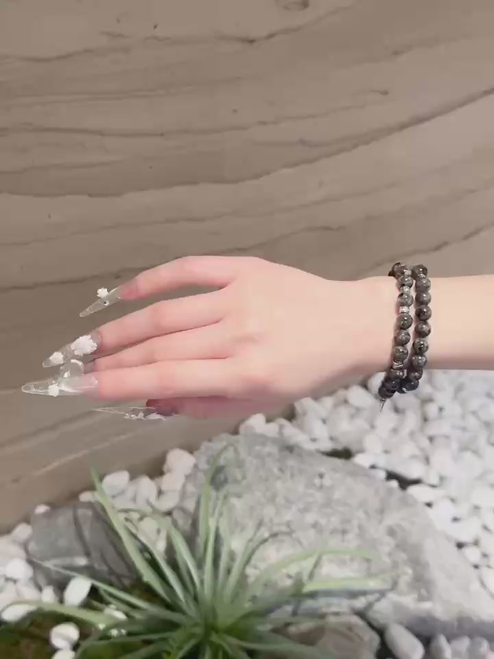 Flame Stone Double-Wrap Bracelet